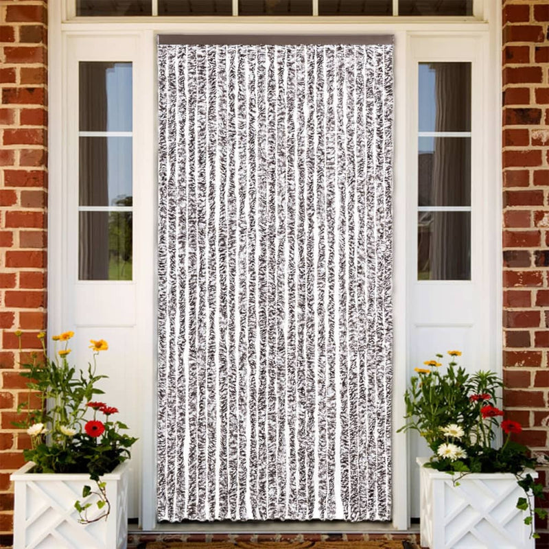 Afbeelding laden in galerijviewer, Vidaxl vliegengordijn 100x230 cm chenille bruin en beige
