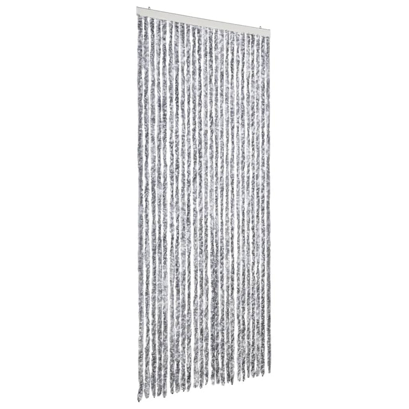 Afbeelding laden in galerijviewer, Vidaxl vliegengordijn 100x200 cm chenille wit en grijs
