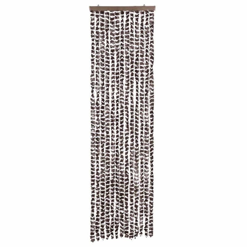 Afbeelding laden in galerijviewer, Vidaxl vliegengordijn 56x200 cm chenille beige en bruin
