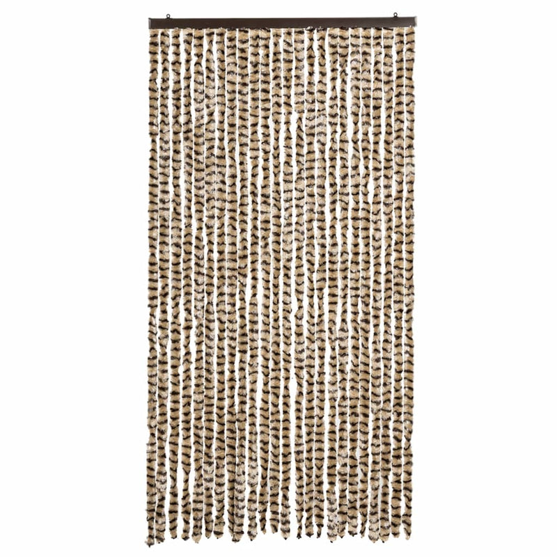 Afbeelding laden in galerijviewer, Vidaxl vliegengordijn 100x200 cm chenille beige en bruin
