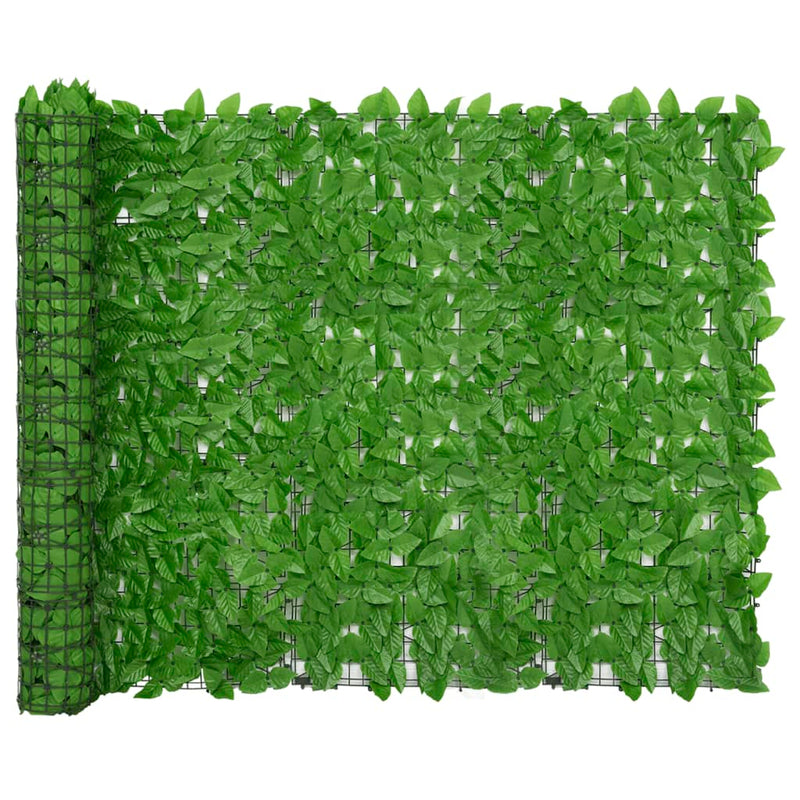 Afbeelding laden in galerijviewer, Vidaxl balkonscherm met groene bladeren 300x150 cm

