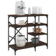 Vidaxl bakkersrek 90x40x84 cm bewerkt hout en metaal bruin eikenkleur
