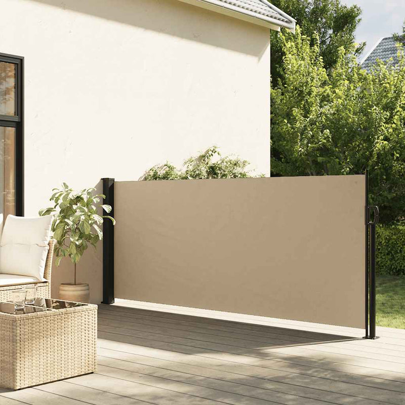 Afbeelding laden in galerijviewer, Vidaxl windscherm uittrekbaar 120x500 cm beige
