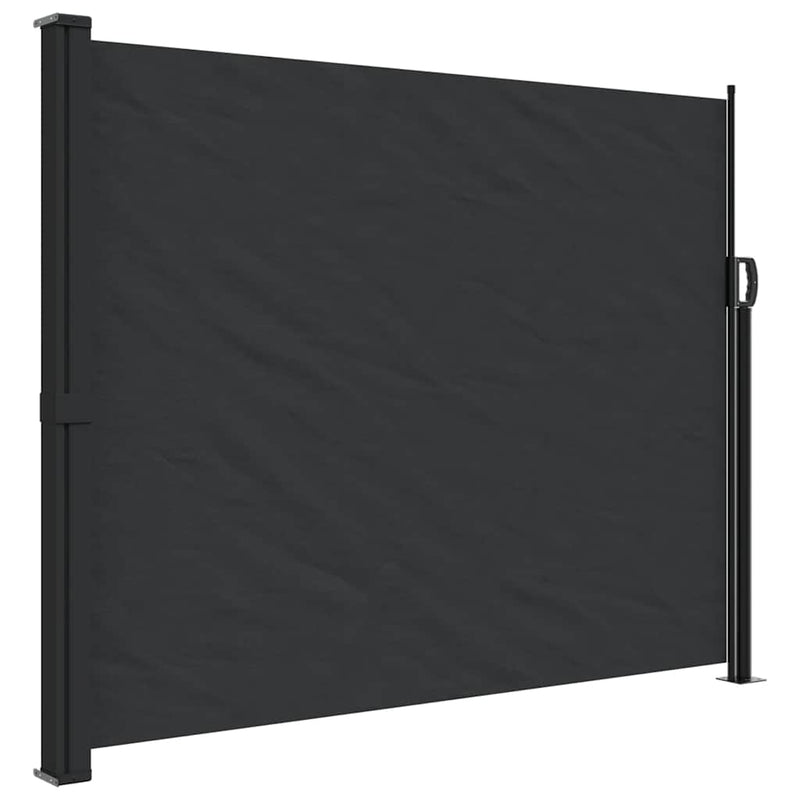 Afbeelding laden in galerijviewer, Vidaxl windscherm uittrekbaar 160x500 cm zwart
