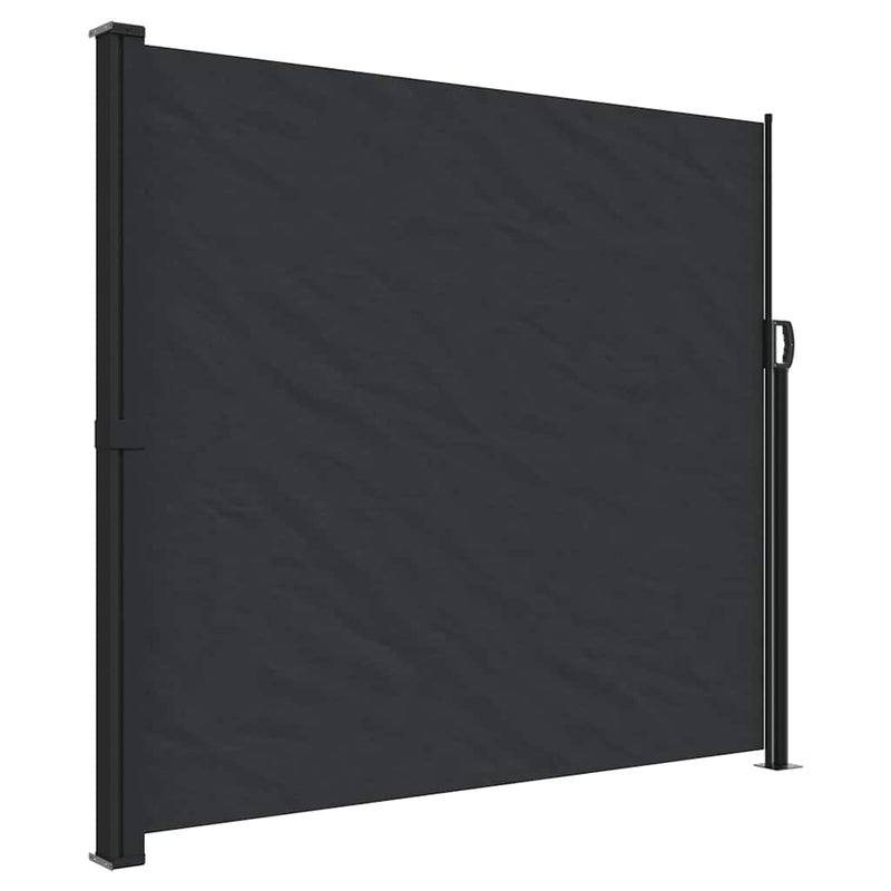 Afbeelding laden in galerijviewer, Vidaxl windscherm uittrekbaar 180x500 cm zwart
