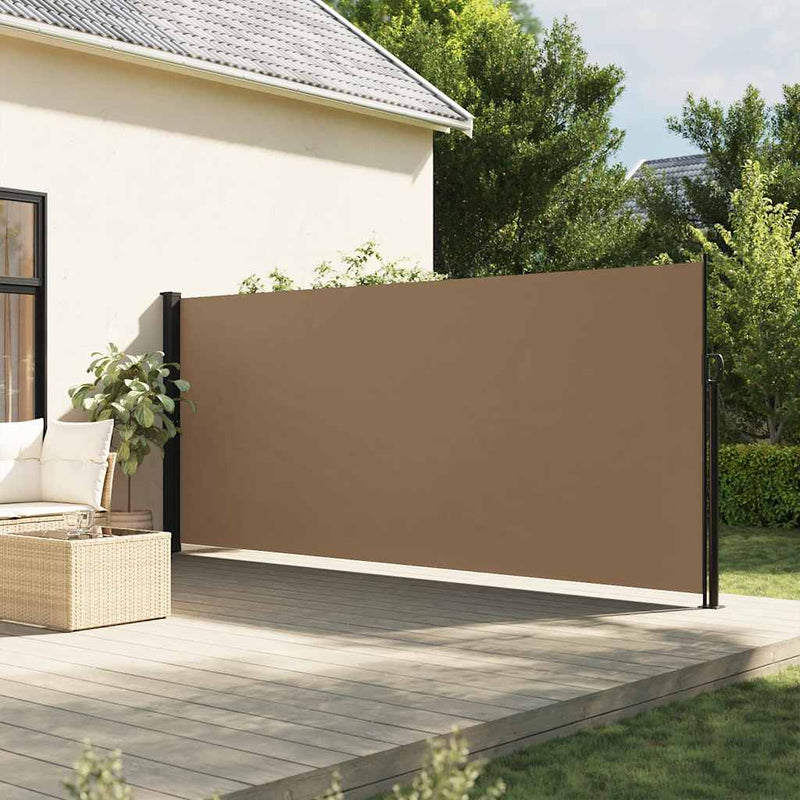 Afbeelding laden in galerijviewer, Vidaxl windscherm uittrekbaar 180x500 cm taupe
