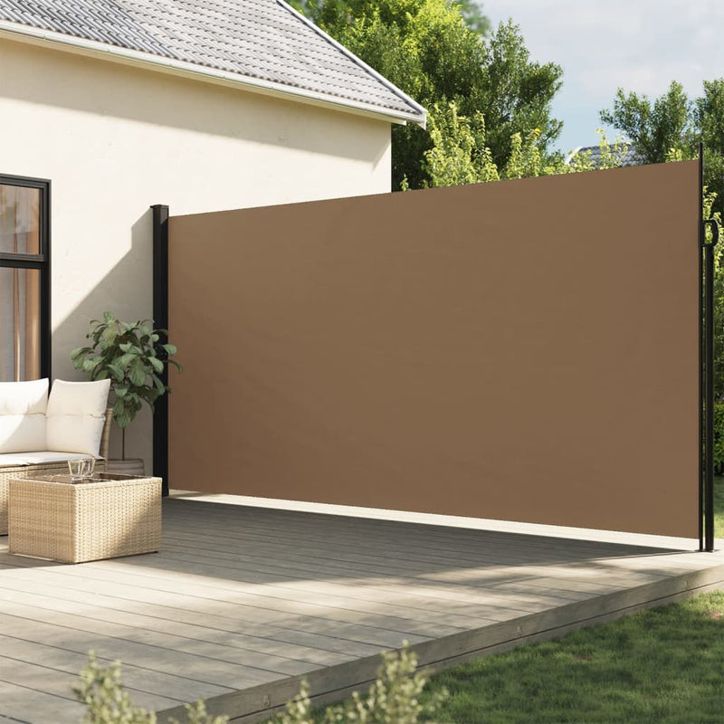 Afbeelding laden in galerijviewer, Vidaxl windscherm uittrekbaar 220x500 cm taupe
