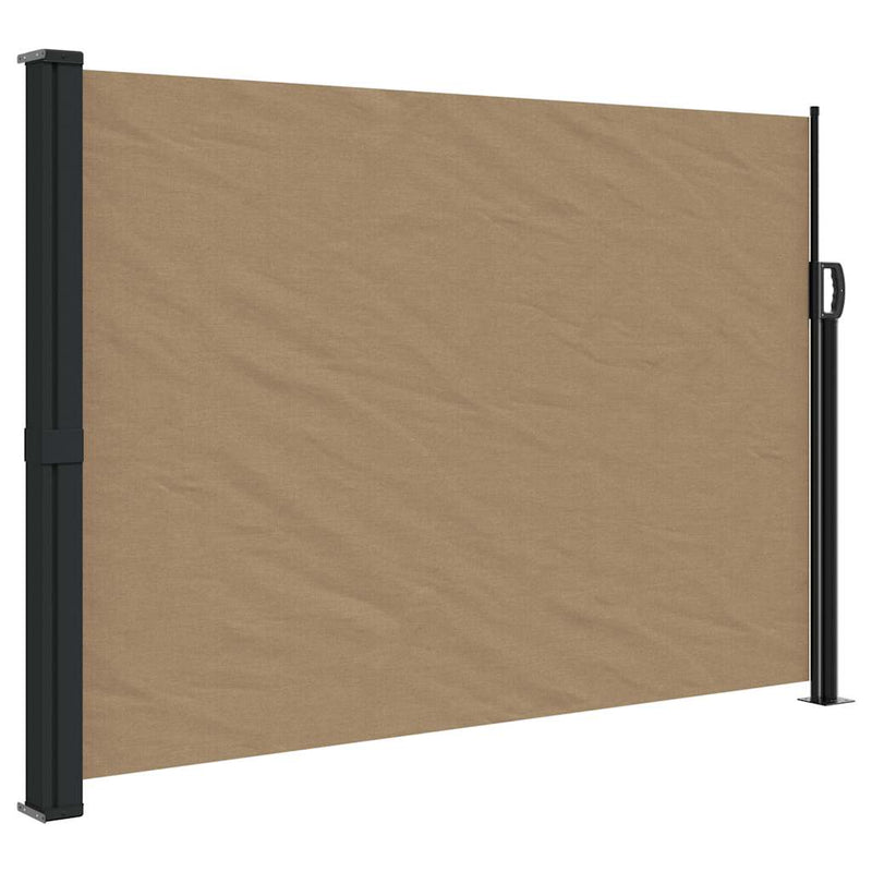 Afbeelding laden in galerijviewer, Vidaxl windscherm uittrekbaar 140x600 cm taupe
