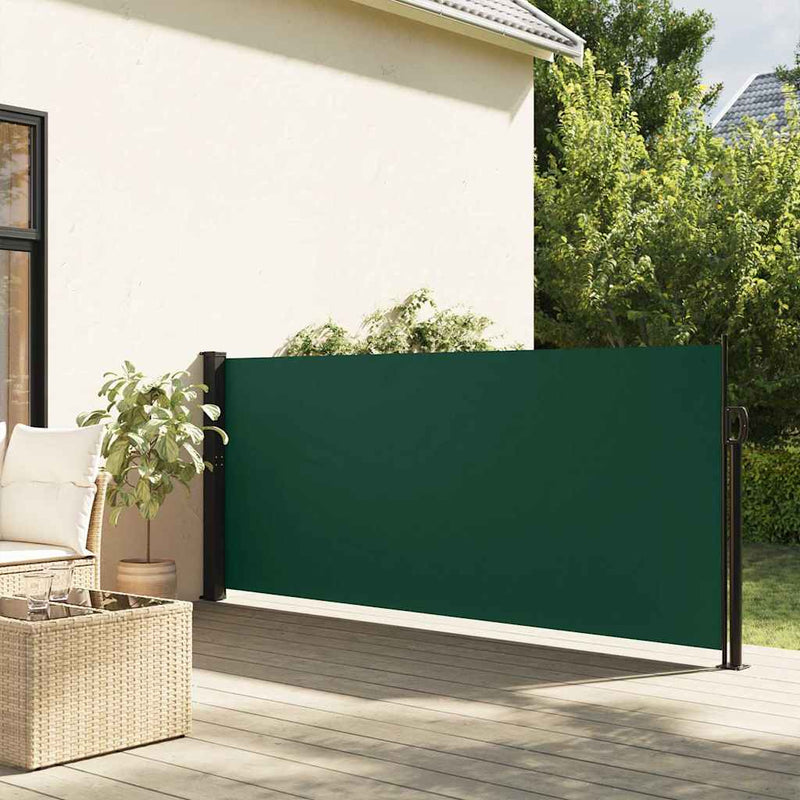 Afbeelding laden in galerijviewer, Vidaxl tuinscherm uittrekbaar 140x600 cm donkergroen

