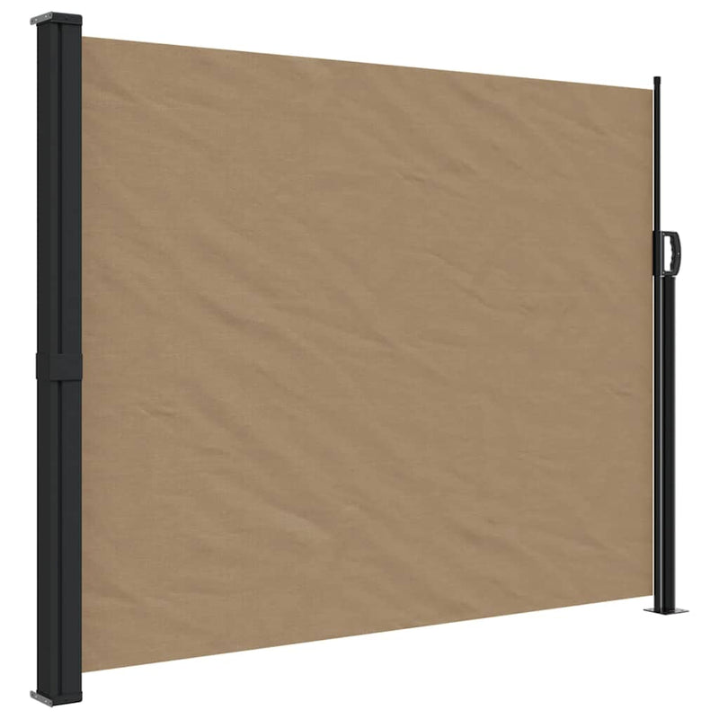 Afbeelding laden in galerijviewer, Vidaxl windscherm uittrekbaar 160x600 cm taupe
