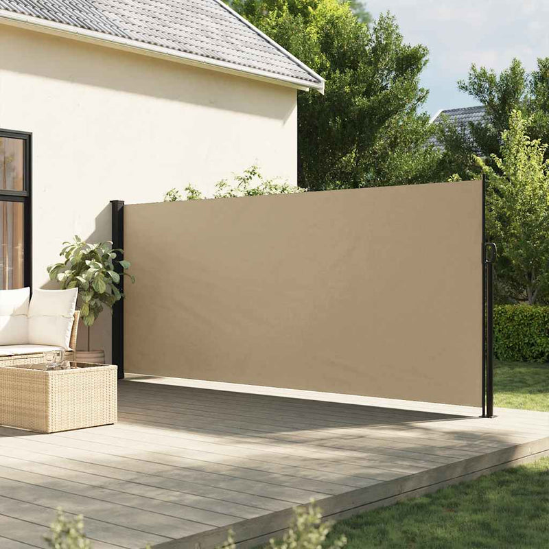 Afbeelding laden in galerijviewer, Vidaxl windscherm uittrekbaar 180x600 cm beige
