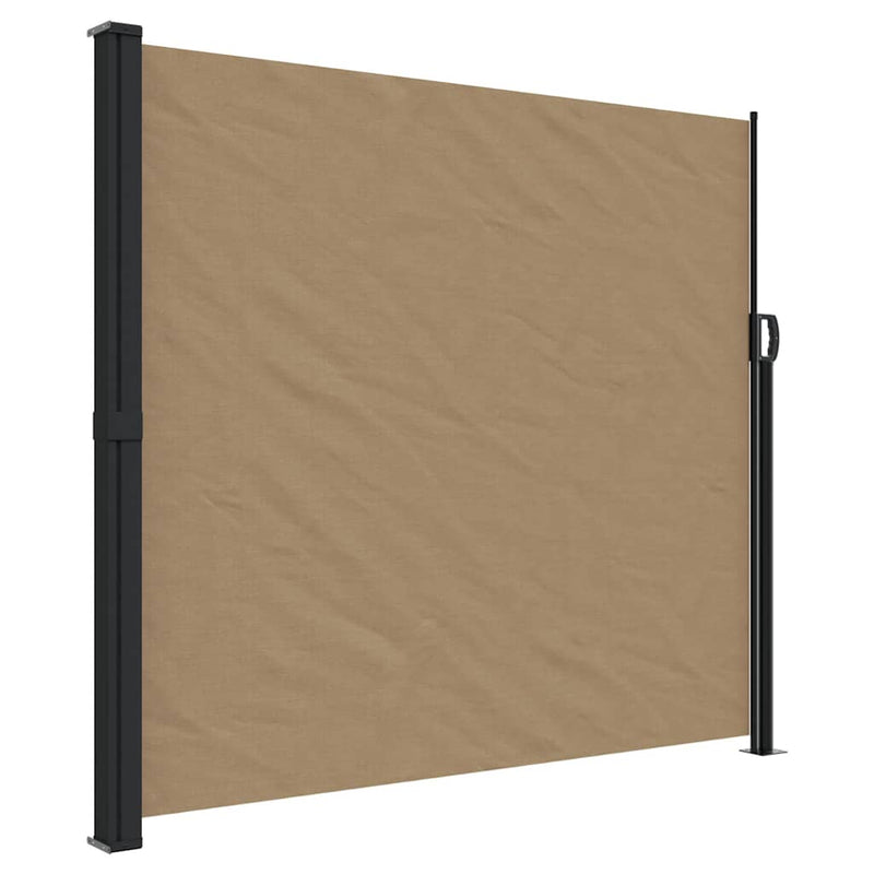 Afbeelding laden in galerijviewer, Vidaxl windscherm uittrekbaar 180x600 cm taupe
