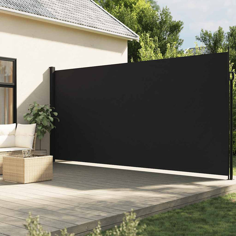 Afbeelding laden in galerijviewer, Vidaxl windscherm uittrekbaar 200x600 cm zwart
