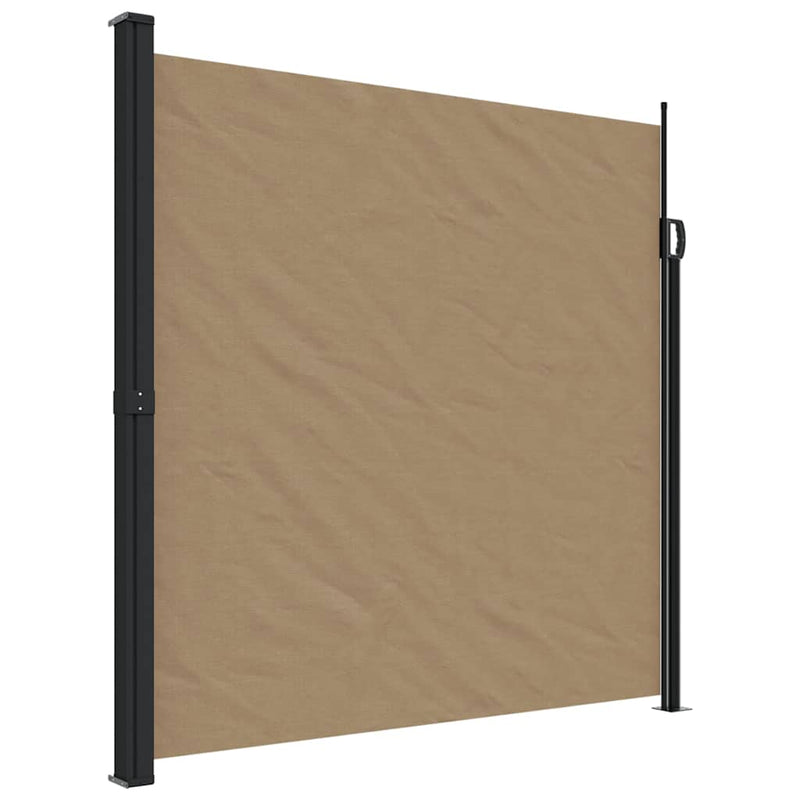 Afbeelding laden in galerijviewer, Vidaxl windscherm uittrekbaar 200x600 cm taupe

