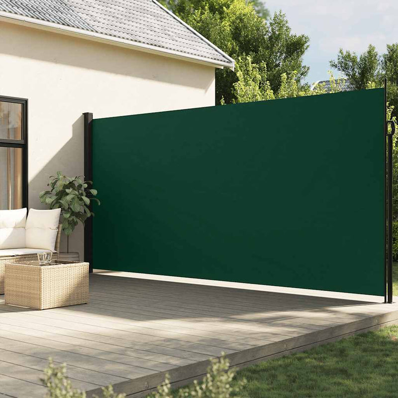 Afbeelding laden in galerijviewer, Vidaxl windscherm uittrekbaar 200x600 cm donkergroen
