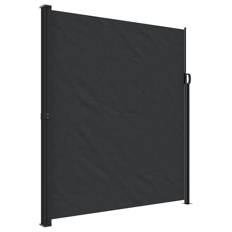 Afbeelding laden in galerijviewer, Vidaxl windscherm uittrekbaar 220x600 cm zwart
