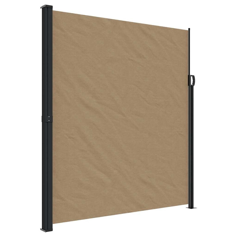 Afbeelding laden in galerijviewer, Vidaxl windscherm uittrekbaar 220x600 cm taupe
