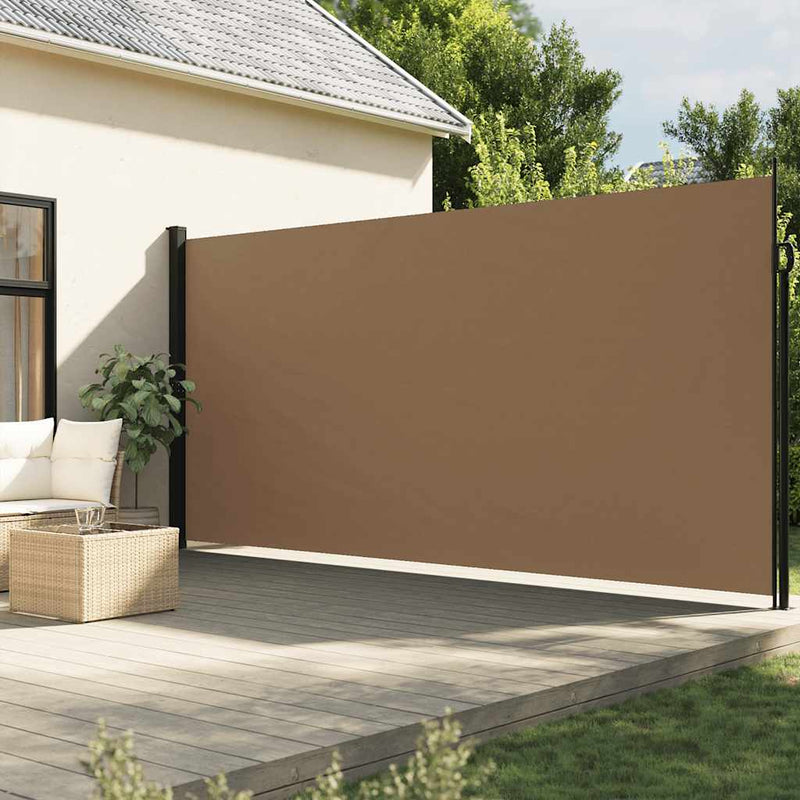 Afbeelding laden in galerijviewer, Vidaxl windscherm uittrekbaar 220x600 cm taupe
