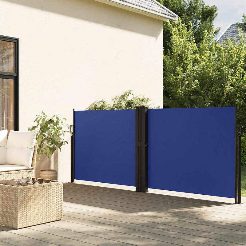 Afbeelding laden in galerijviewer, Vidaxl windscherm uittrekbaar 140x600 cm blauw
