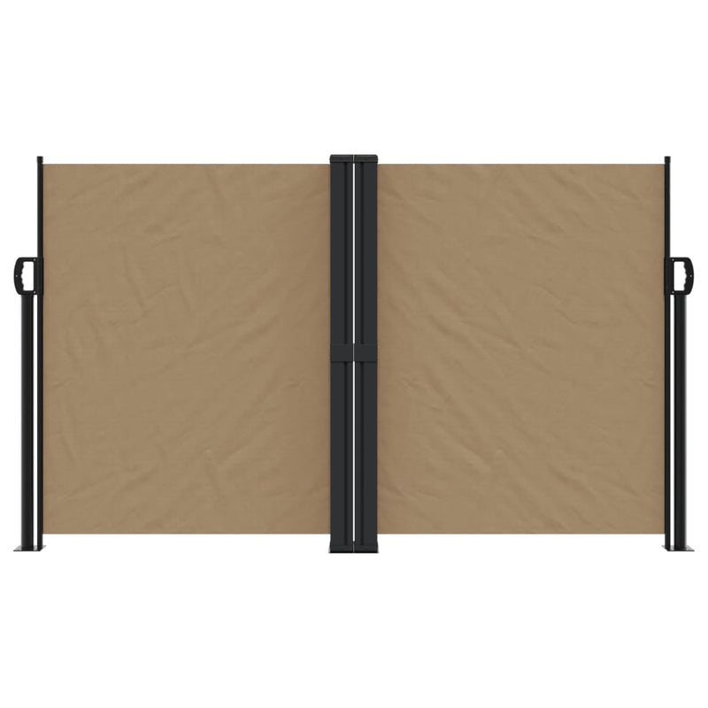Afbeelding laden in galerijviewer, Vidaxl windscherm uittrekbaar 140x600 cm taupe
