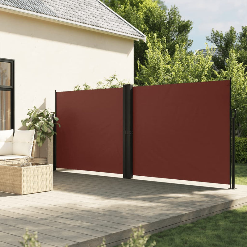 Afbeelding laden in galerijviewer, Vidaxl windscherm uittrekbaar 180x600 cm bruin
