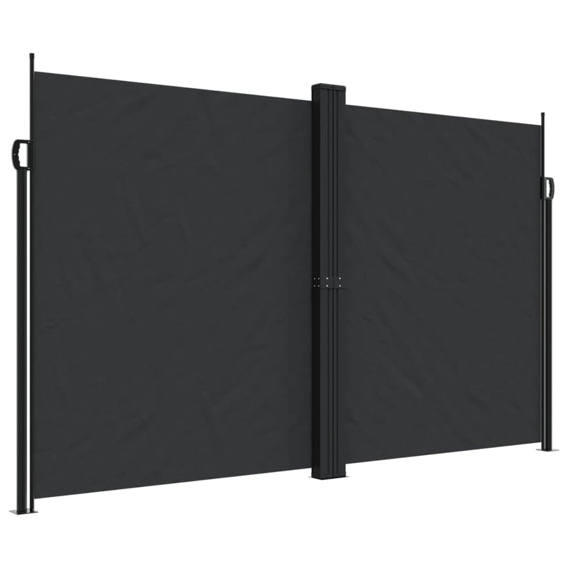 Afbeelding laden in galerijviewer, Vidaxl windscherm uittrekbaar 200x600 cm zwart
