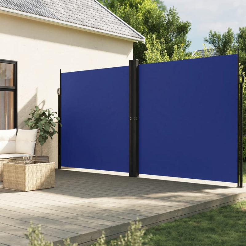 Afbeelding laden in galerijviewer, Vidaxl windscherm uittrekbaar 200x600 cm blauw
