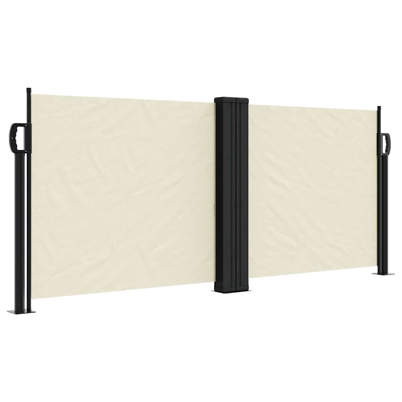 Afbeelding laden in galerijviewer, Vidaxl windscherm uittrekbaar 100x1000 cm crème
