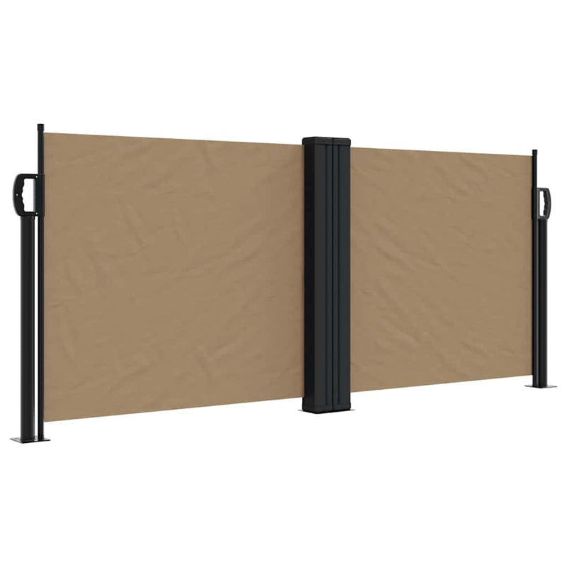 Afbeelding laden in galerijviewer, Vidaxl windscherm uittrekbaar 100x1000 cm taupe
