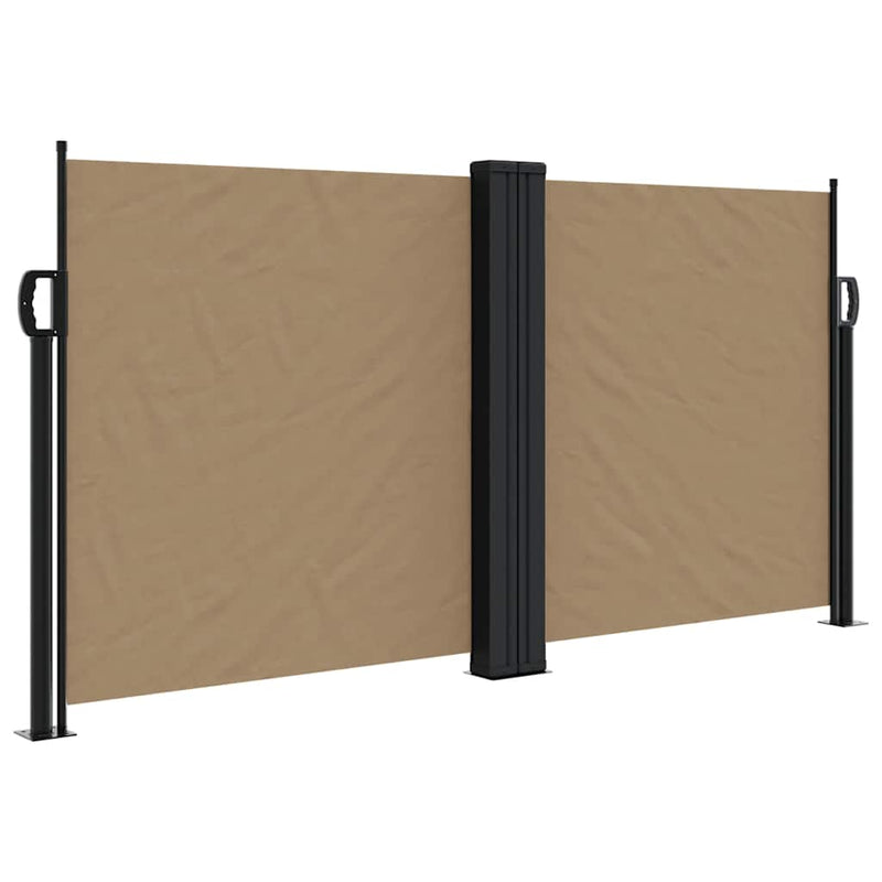Afbeelding laden in galerijviewer, Vidaxl windscherm uittrekbaar 120x1000 cm taupe
