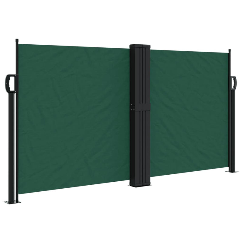 Afbeelding laden in galerijviewer, Vidaxl windscherm uittrekbaar 120x1000 cm donkergroen
