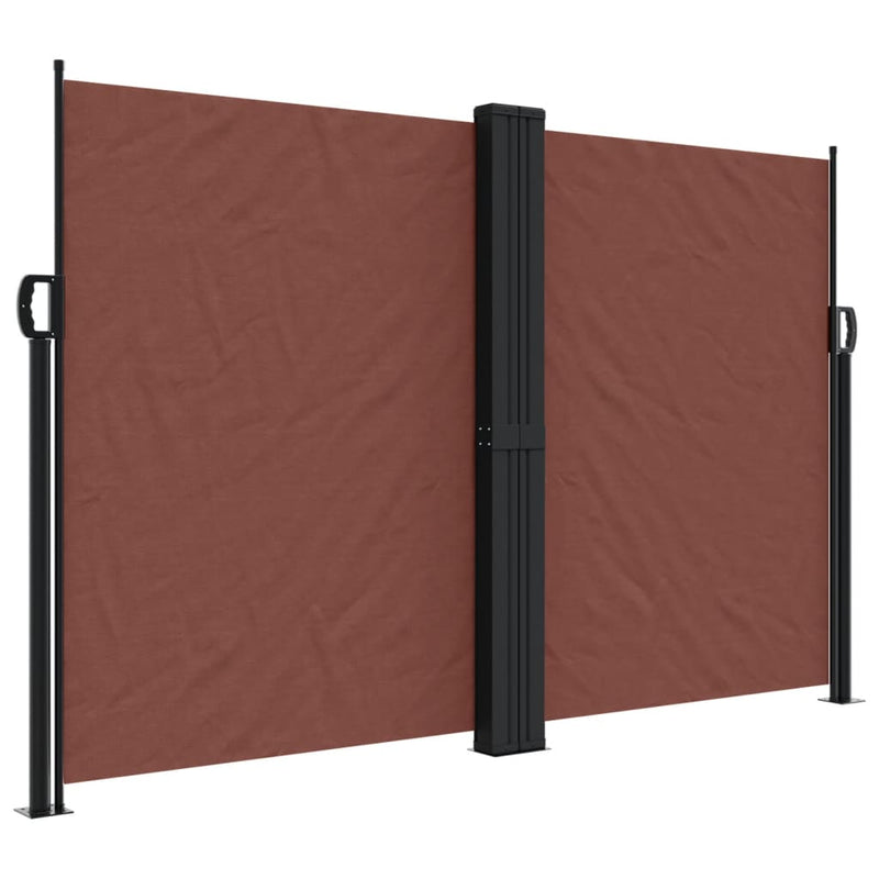 Afbeelding laden in galerijviewer, Vidaxl windscherm uittrekbaar 160x1000 cm bruin
