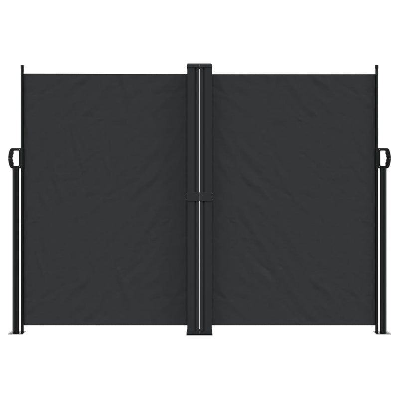 Afbeelding laden in galerijviewer, Vidaxl windscherm uittrekbaar 180x1000 cm zwart
