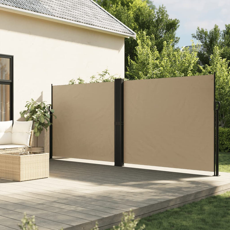 Afbeelding laden in galerijviewer, Vidaxl windscherm uittrekbaar 180x1000 cm beige
