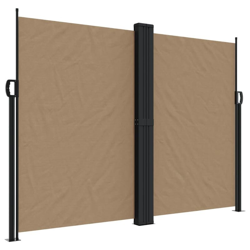 Afbeelding laden in galerijviewer, Vidaxl windscherm uittrekbaar 180x1000 cm taupe

