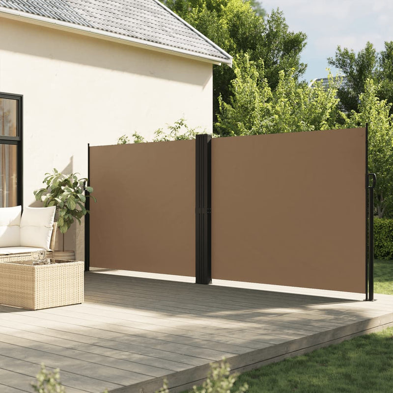 Afbeelding laden in galerijviewer, Vidaxl windscherm uittrekbaar 180x1000 cm taupe
