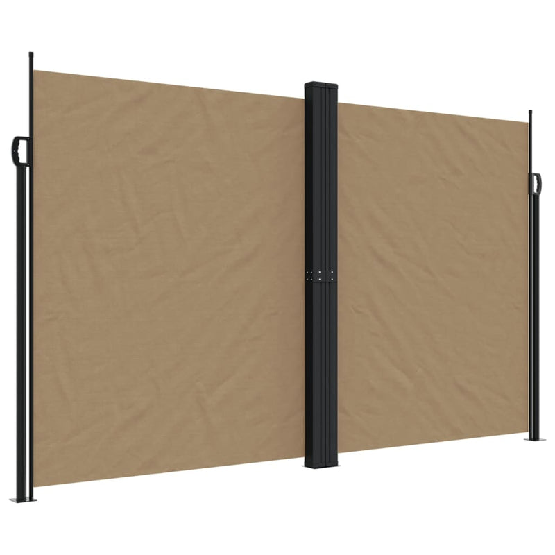 Afbeelding laden in galerijviewer, Vidaxl windscherm uittrekbaar 200x1000 cm taupe
