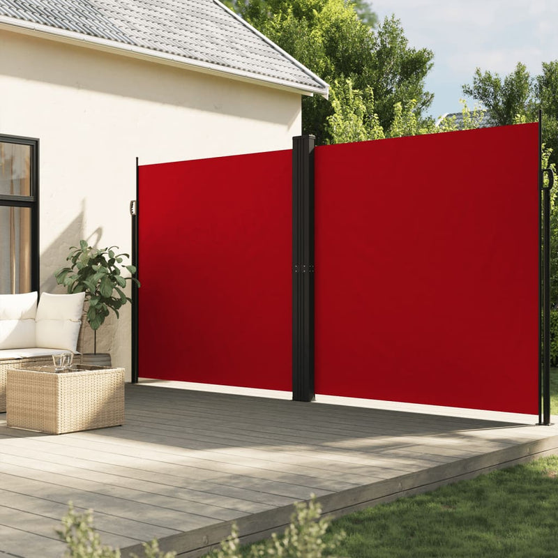 Afbeelding laden in galerijviewer, Vidaxl windscherm uittrekbaar 220x1000 cm rood
