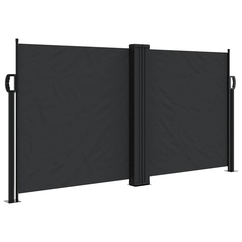 Afbeelding laden in galerijviewer, Vidaxl windscherm uittrekbaar 120x1200 cm zwart
