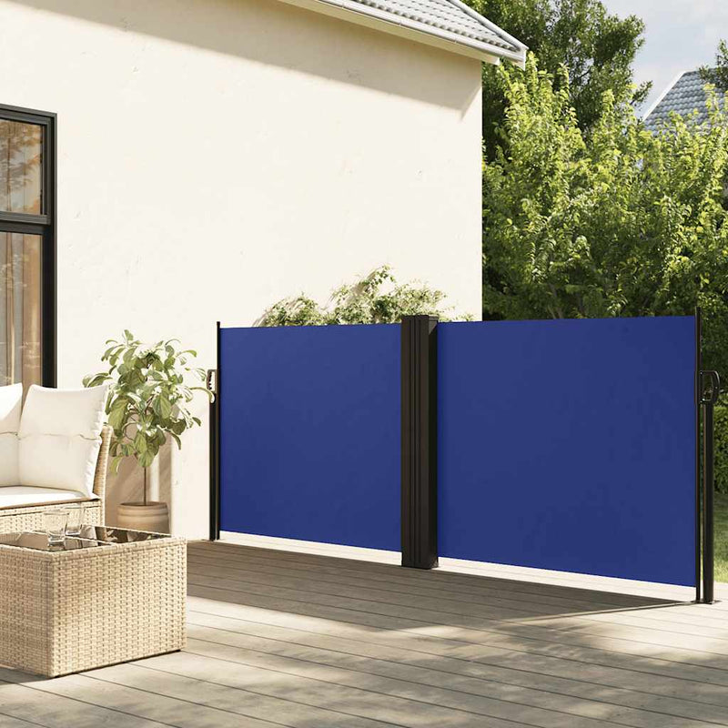 Afbeelding laden in galerijviewer, Vidaxl windscherm uittrekbaar 120x1200 cm blauw
