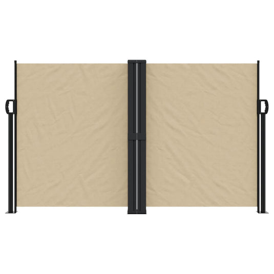 Vidaxl windscherm uittrekbaar 140x1200 cm beige