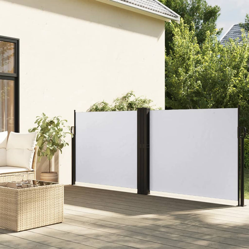 Afbeelding laden in galerijviewer, Vidaxl windscherm uittrekbaar 140x1200 cm wit
