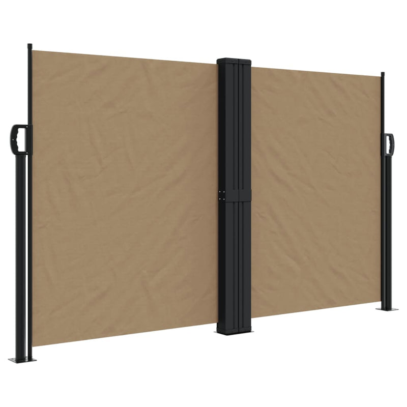 Afbeelding laden in galerijviewer, Vidaxl windscherm uittrekbaar 140x1200 cm taupe
