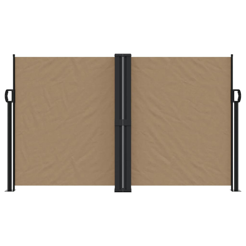 Afbeelding laden in galerijviewer, Vidaxl windscherm uittrekbaar 140x1200 cm taupe
