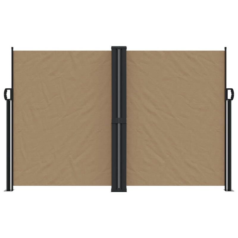 Afbeelding laden in galerijviewer, Vidaxl windscherm uittrekbaar 160x1200 cm taupe
