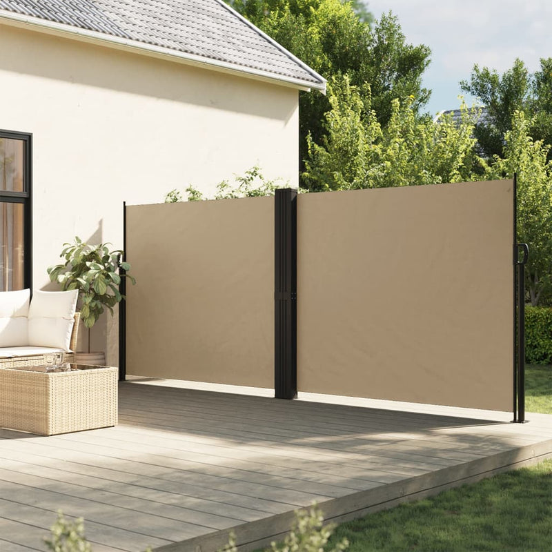 Afbeelding laden in galerijviewer, Vidaxl windscherm uittrekbaar 180x1200 cm beige
