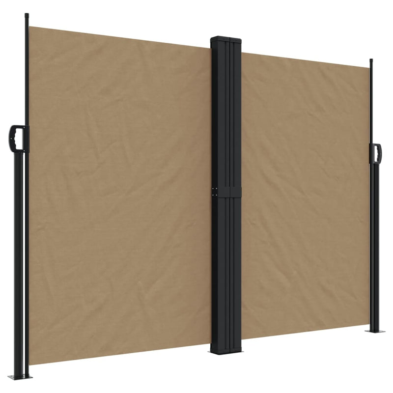 Afbeelding laden in galerijviewer, Vidaxl windscherm uittrekbaar 180x1200 cm taupe
