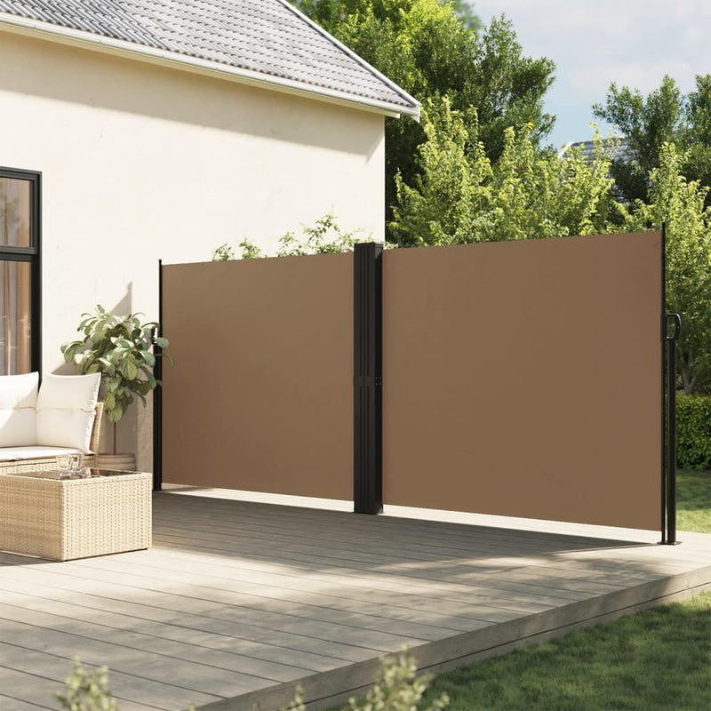 Afbeelding laden in galerijviewer, Vidaxl windscherm uittrekbaar 180x1200 cm taupe
