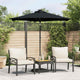 Vidaxl parasol met led's en stalen paal 225x225x212 cm zwart