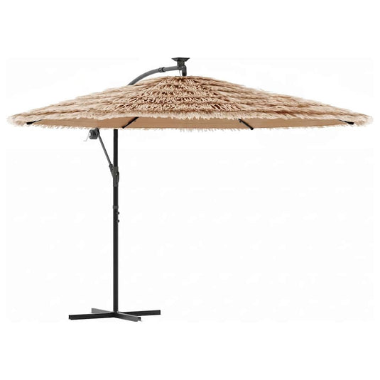 Vidaxl parasol met stalen paal 269x269x235 cm bruin